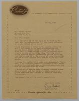 Correspondence from Ronnie Postel (tailor)