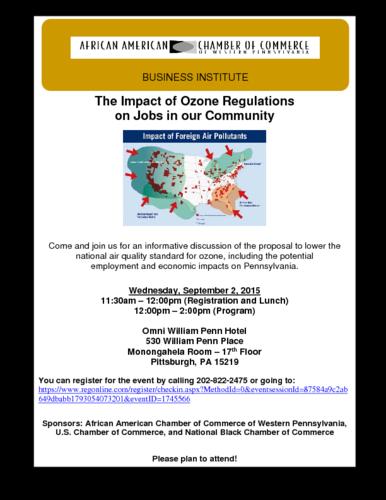 The Impact of Ozone Regulations on Jobs in our Community