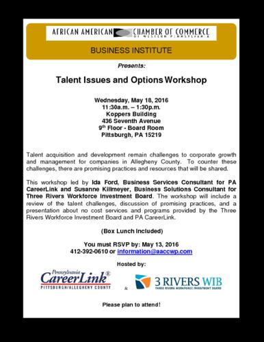 Talent Issues and Options Workshop
