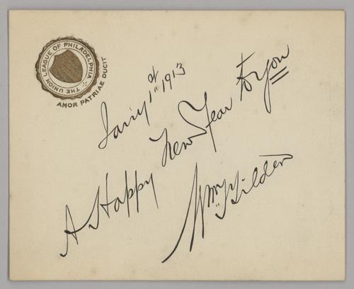 William Tilden New Year greeting