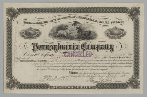 Pennsylvania Company Stock Certificate