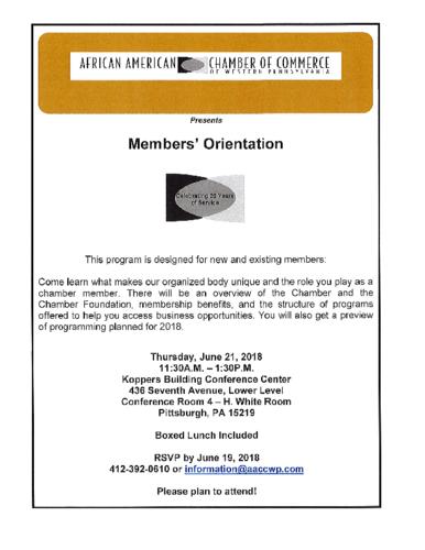Members Orientation