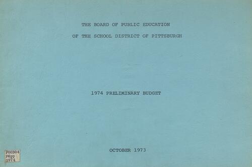 Budget, Preliminary 1974