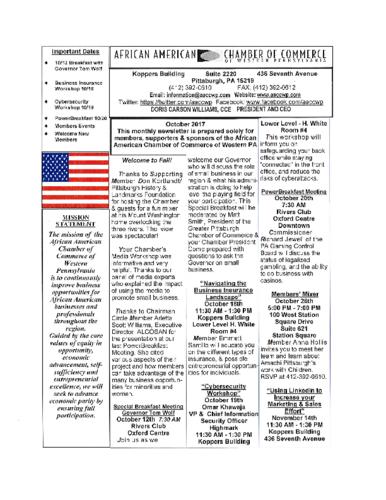 Chamber Newsletter