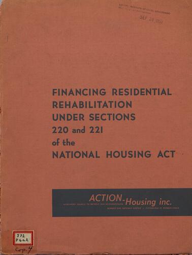 Summary Proceedings of Clinic on Residential Rehabilitation Under Sections 220 and 221 of the National Housing Act