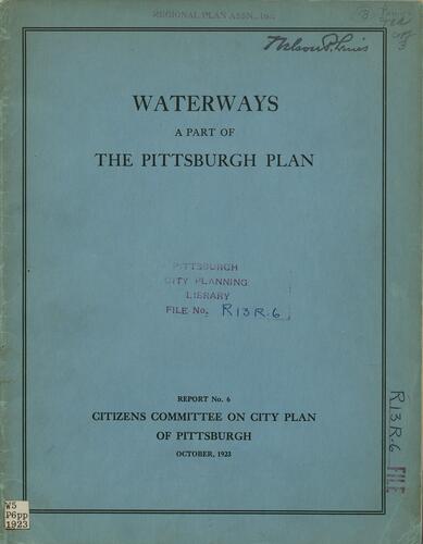 Waterways: a part of the Pittsburgh Plan, Report No. 6