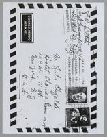 Fotocopia del sobre enviado a Julio Elizalde por Fulgencio Batista [Photocopy of the Envelope Sent to Julio Elizalde from Fulgencio Batista]