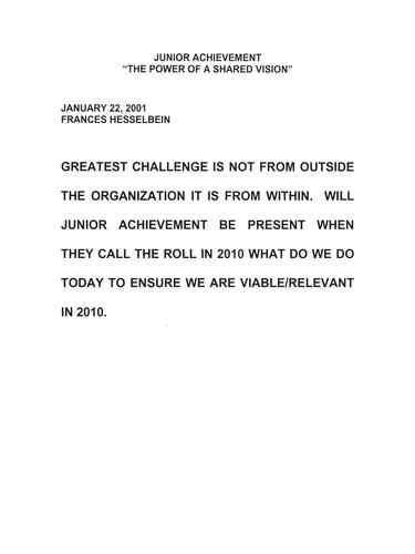 "The Power of Shared Achievement"