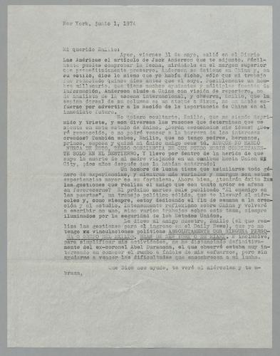 Correspondencia a Emilio [Correspondence to Emilio]