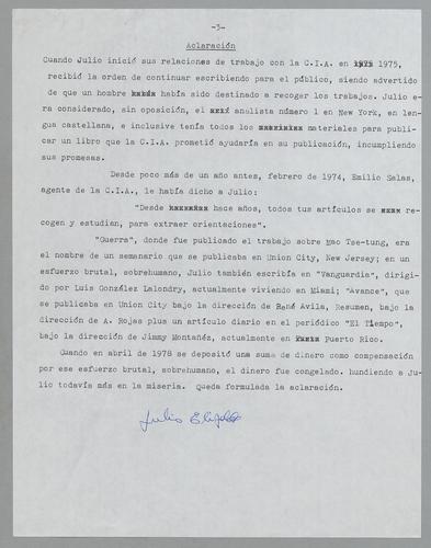 Aclaración [Clarification]