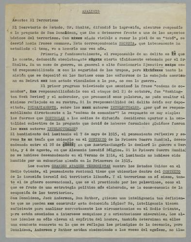 Análisis: El terrorismo [Analysis: Terrorism]