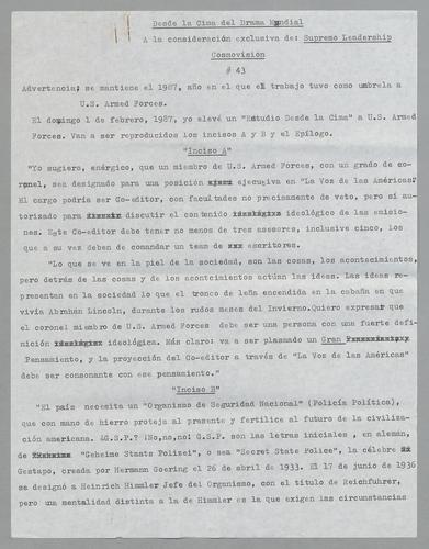 Desde la cima del drama mundial [At the Height of World Conflict]