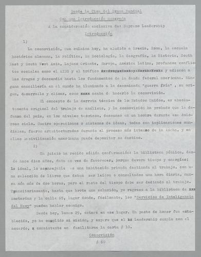 Desde la cima del drama mundial [At the Height of World Conflict]