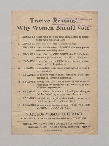 Pennsylvania Woman Suffrage Association