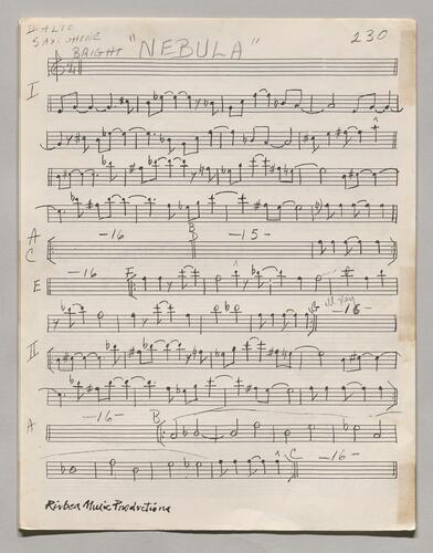 230 Nebula Second Alto Sax