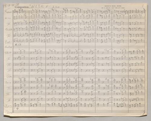 230 Nebula partial manuscript score
