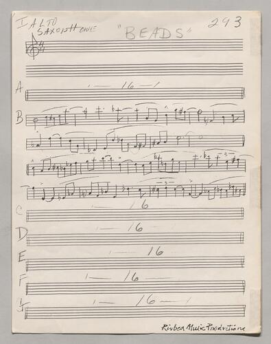 293 Beads First Alto sax