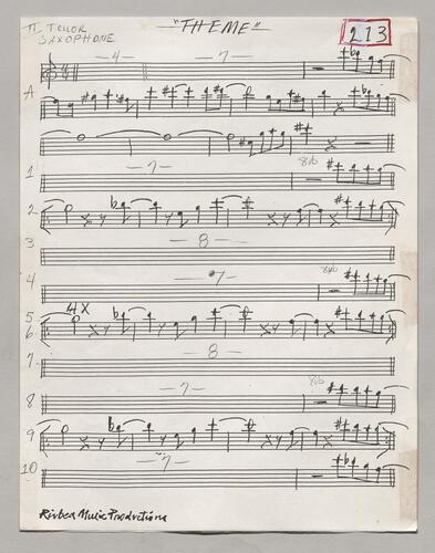 213 Theme Second Tenor Sax