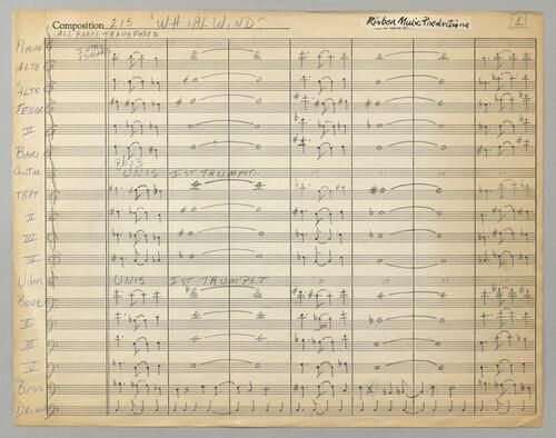 215 Whirlwind Full Manuscript Score