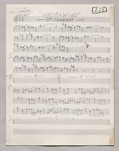 215 Whirlwind First tenor sax