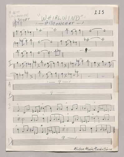 215 Whirlwind Second Alto Sax