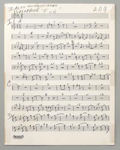 209 Fun Second Alto Sax long version