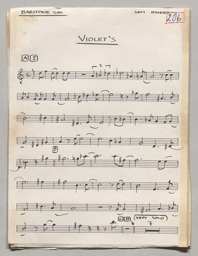 206 Violet's Baritone Sax