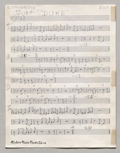 220 Duke Fourth trombone or tuba