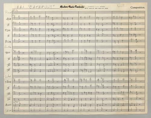 221 Catapult Manuscript of full score