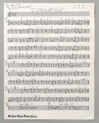 222 Jubilation Second Alto Sax