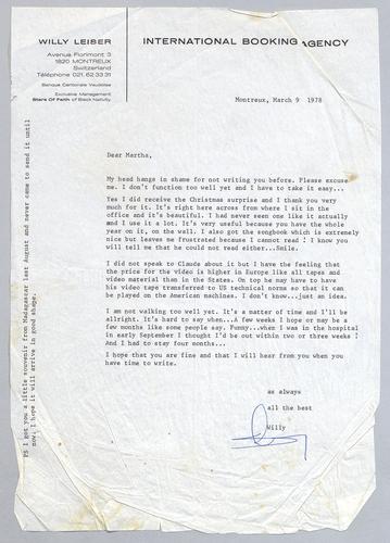 Martha Glaser Incoming Correspondence