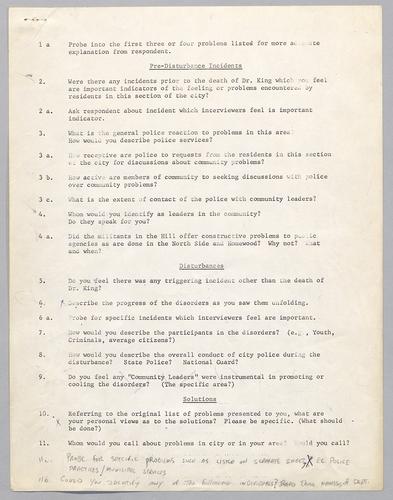 List of Questions