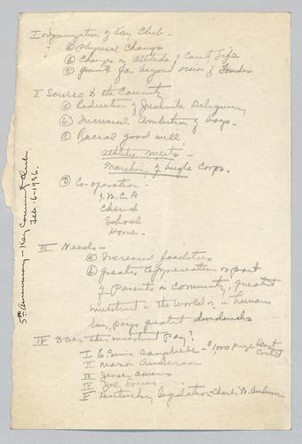 Outline, 50th Anniversary, Kay Community Club