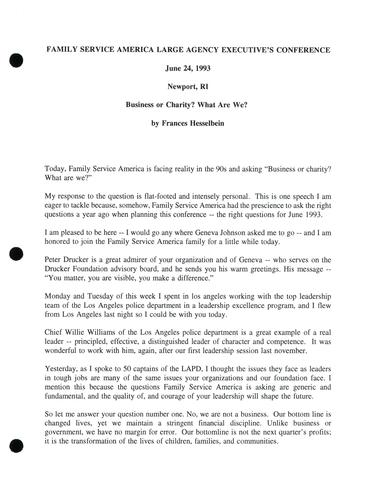 "Business or Charity? What Are We?"