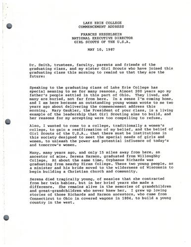 Lake Erie College Commencement