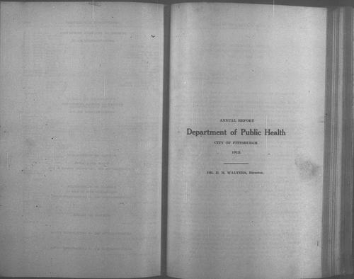 Department of Public Health Annual Report, 1912