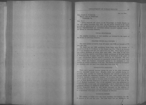 Department of Public Health Annual Report, 1913