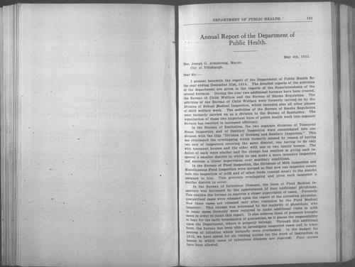 Department of Public Health Annual Report, 1914