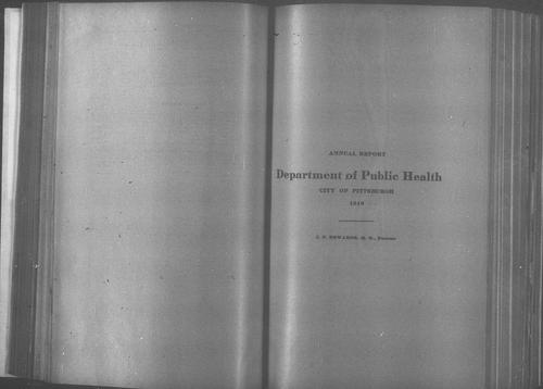 Department of Public Health Annual Report, 1916