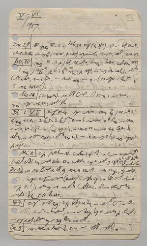 2. Reise nach Europa (notes by Rudolph Carnap)