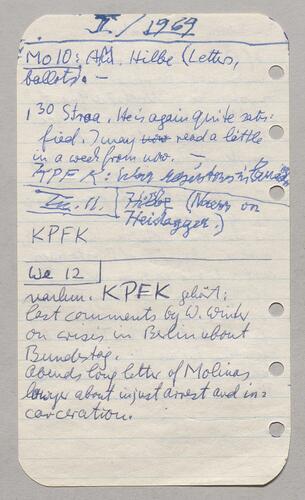 2. Diaries and Reading Lists