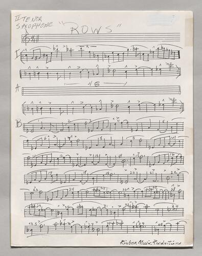 315 Rows Second tenor sax