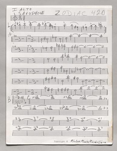 420 Zodiac First Alto sax