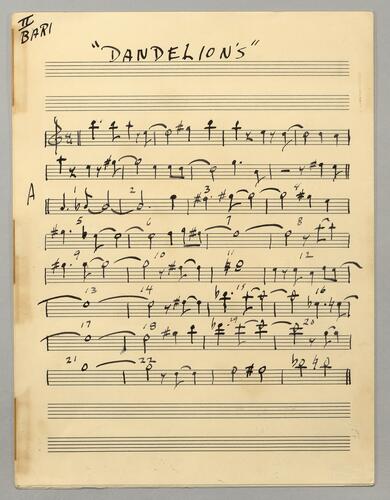 Dandelions Second Baritone Sax