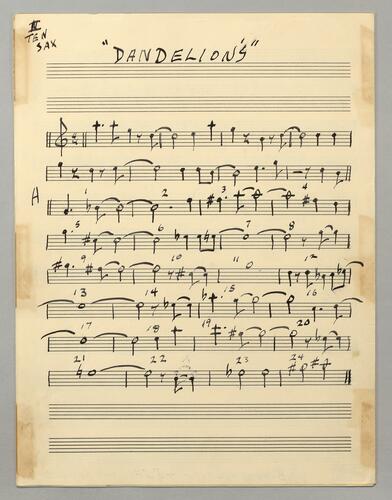 Dandelions Second Tenor Sax