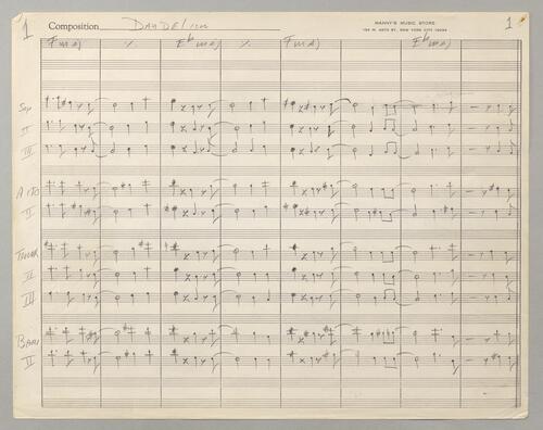 Dandelions Manuscript score