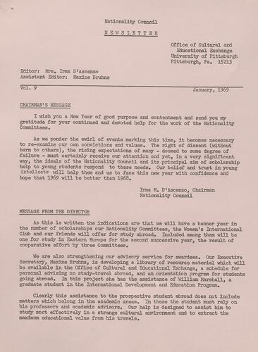 Nationality Council news