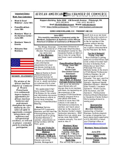 Chamber Newsletter