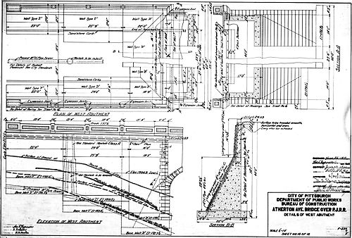 Atherton Avenue Bridge Drawing Plans