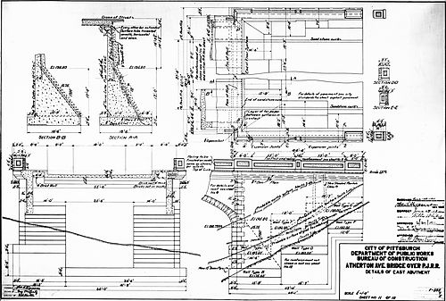 Atherton Avenue Bridge Drawing Plans